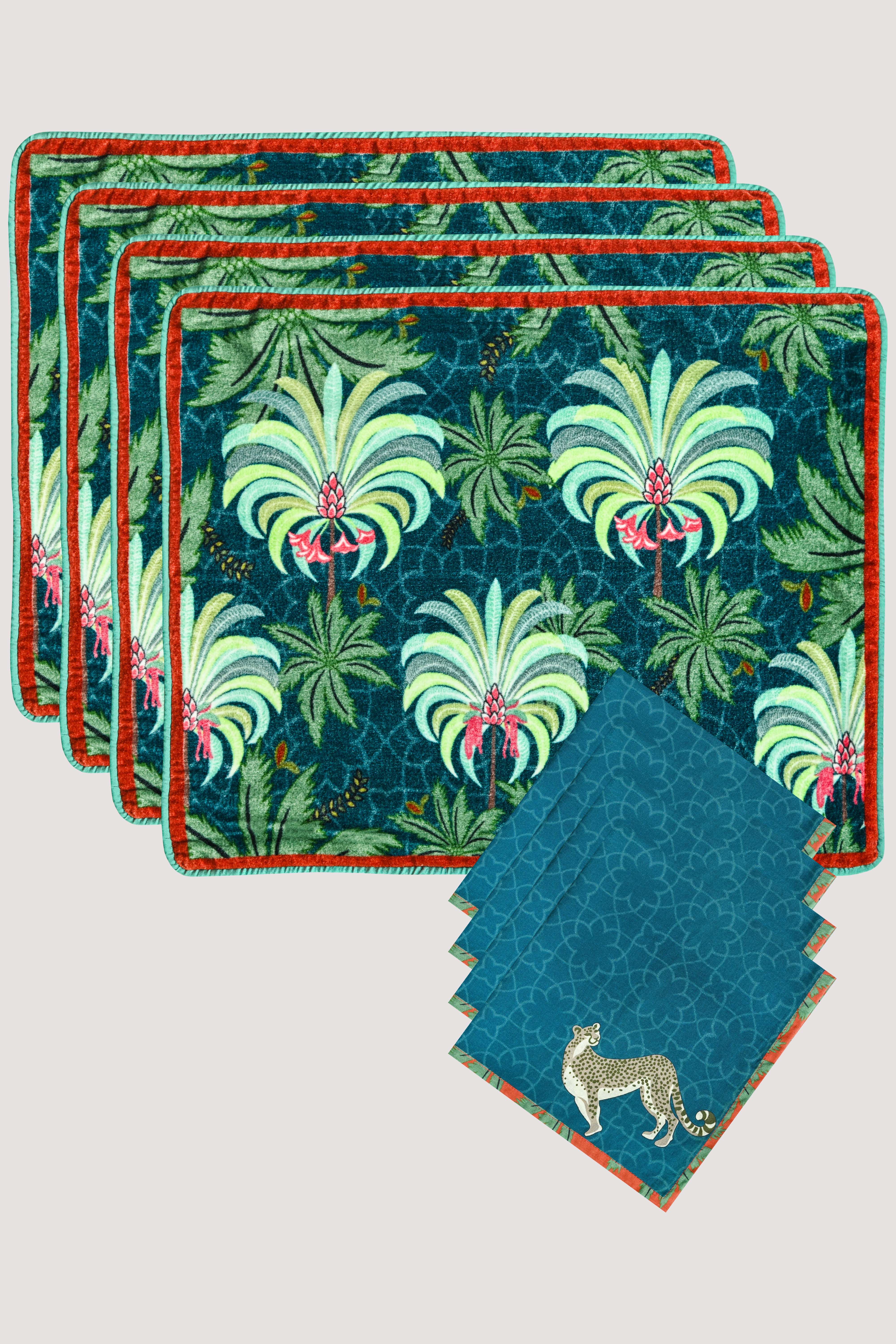 Tree Velvet Mat Set