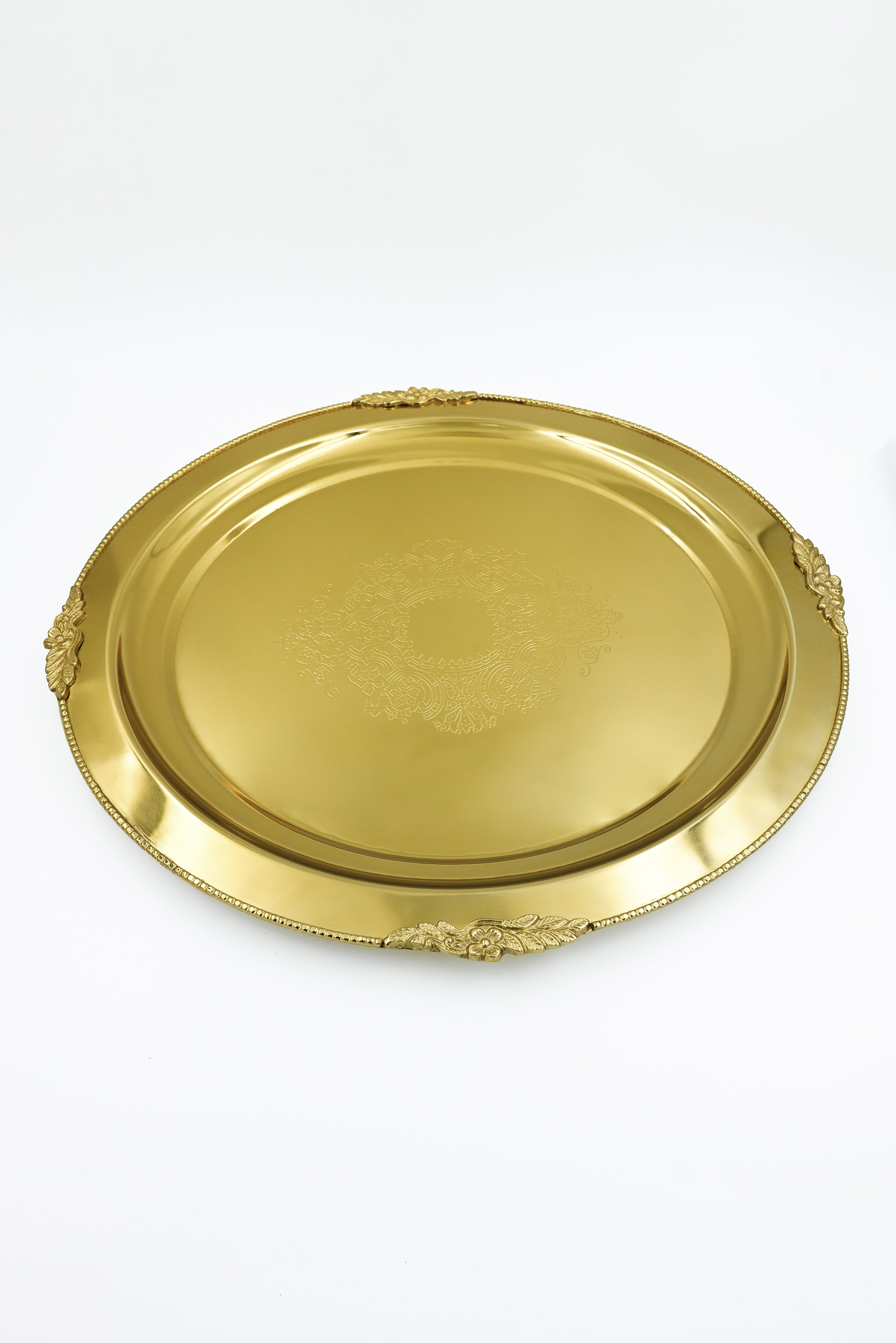 Chand Large Golden Charging Plate