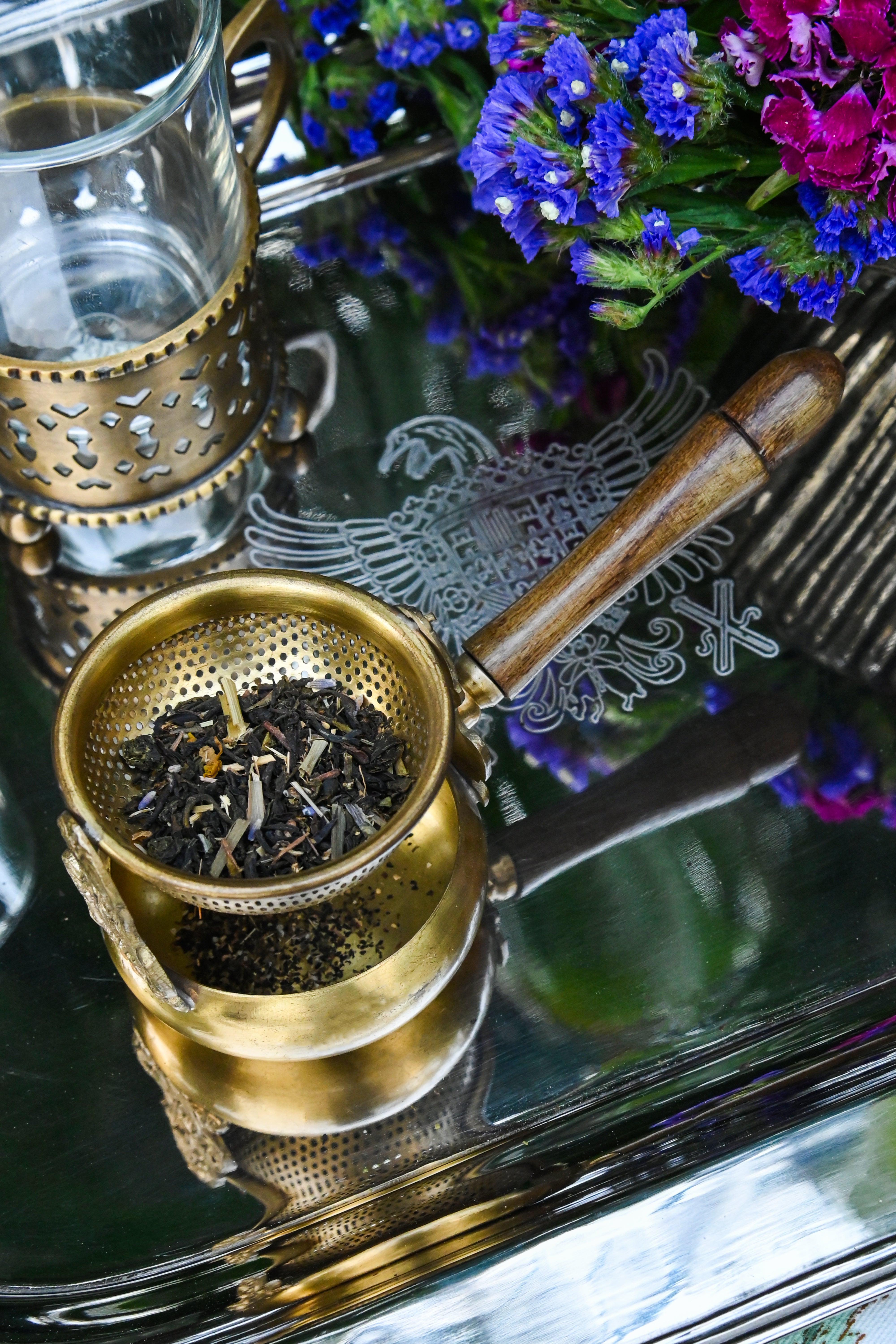 Malhar Gold Tea Strainer