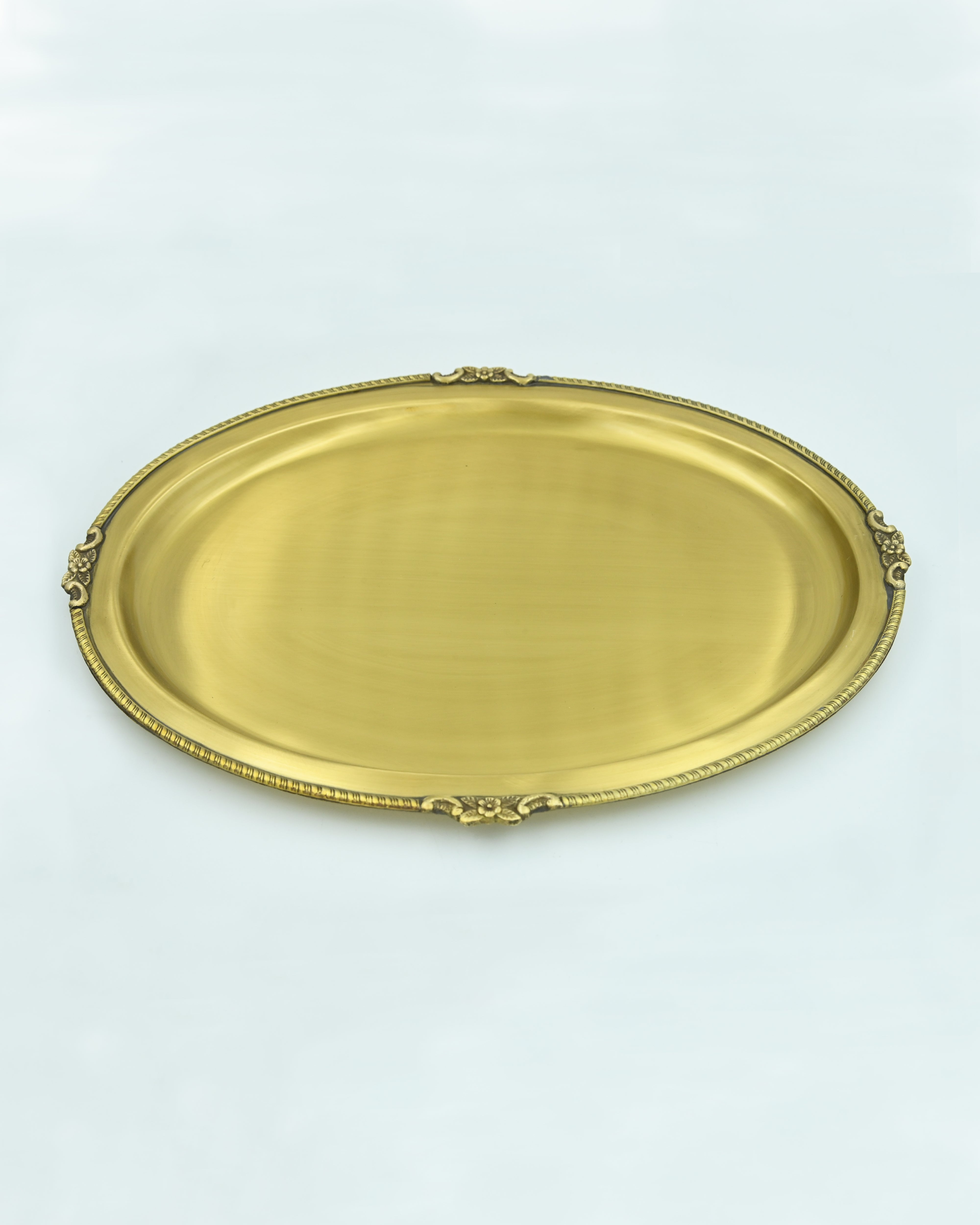 Medium Golden Rosa Brass Tray
