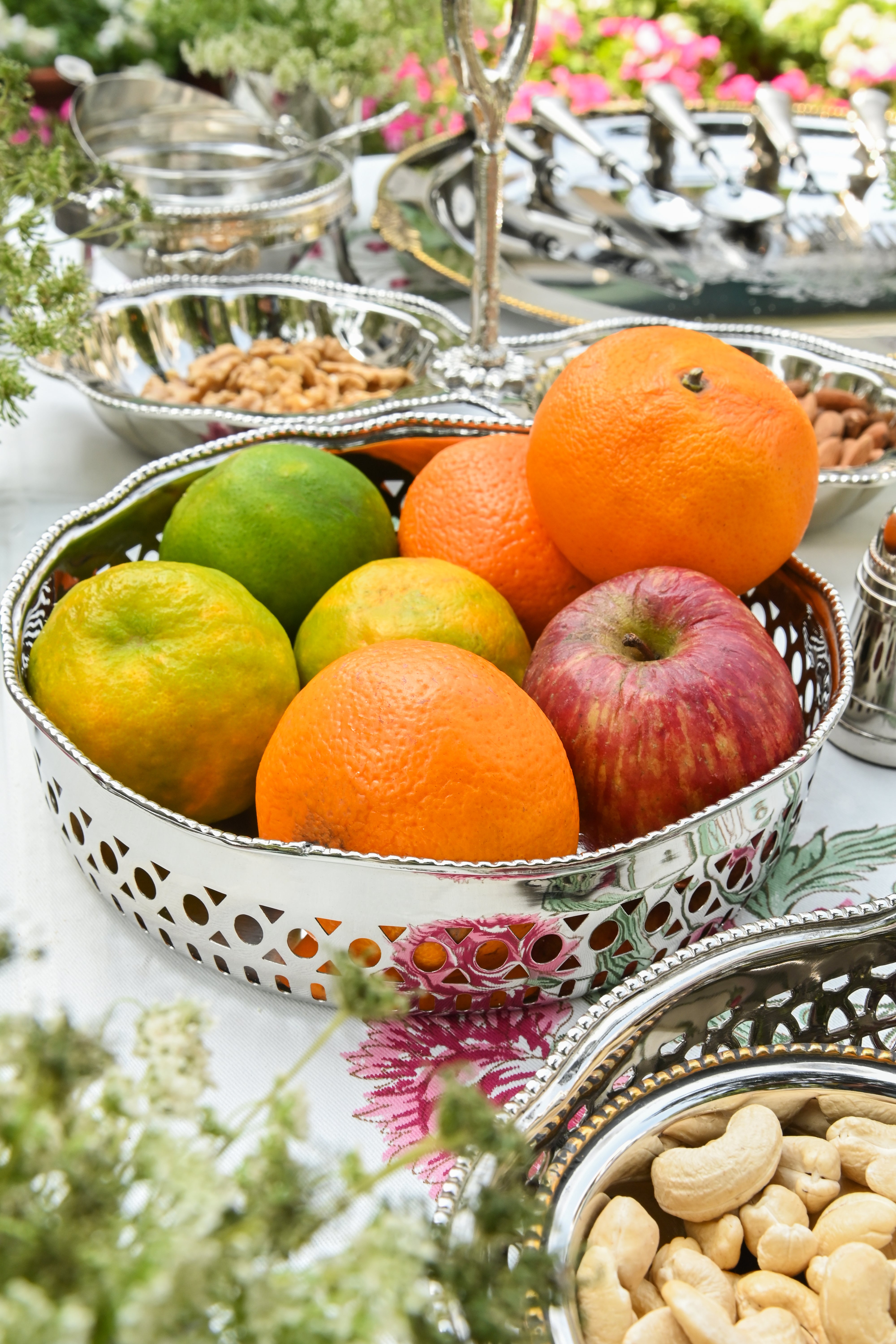 Nickel Plated Jaal Bowl