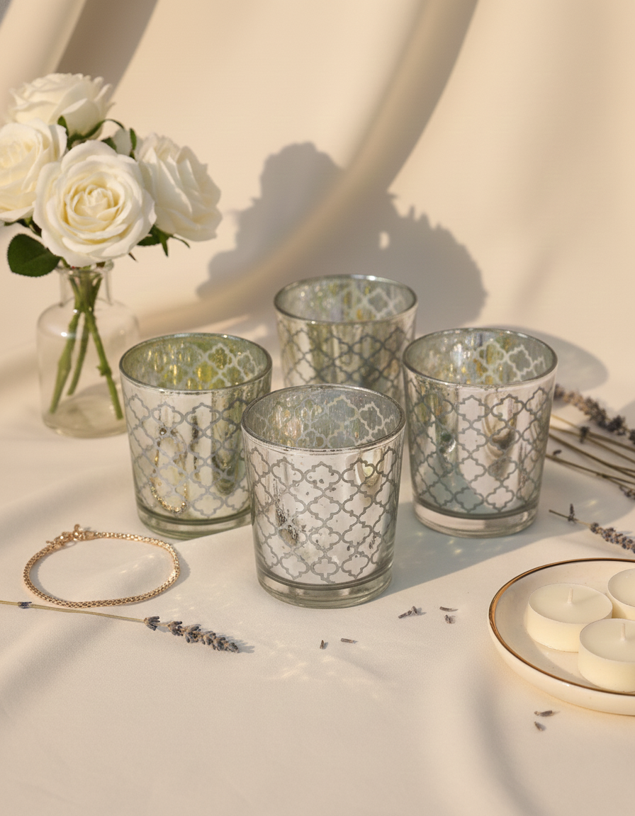 Bahar E Noor Votive Silver