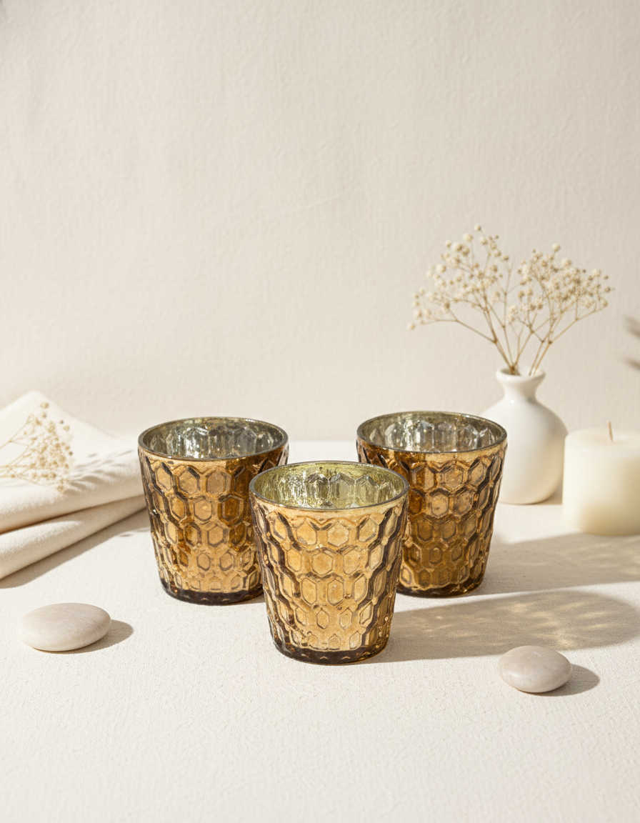 Honey Comb Bronze Votive