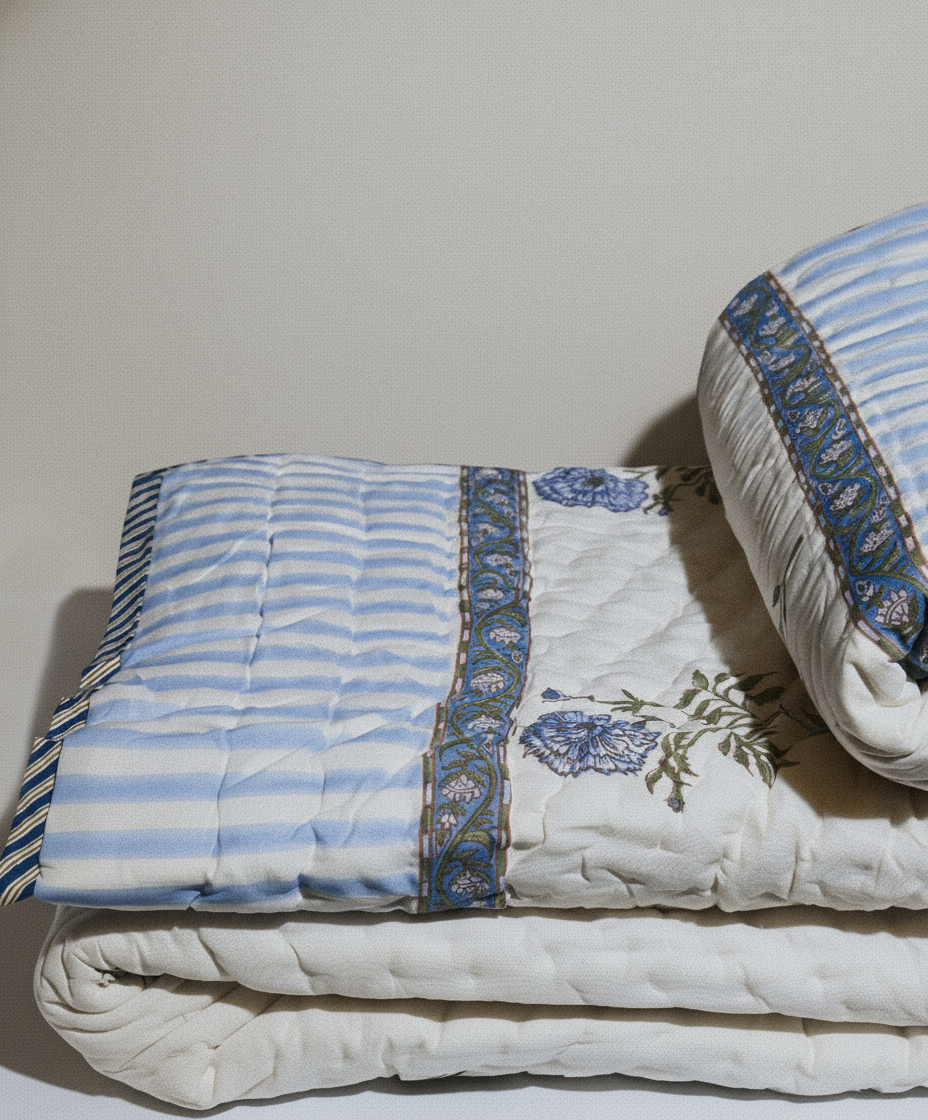 Neel Pushp Double Quilt
