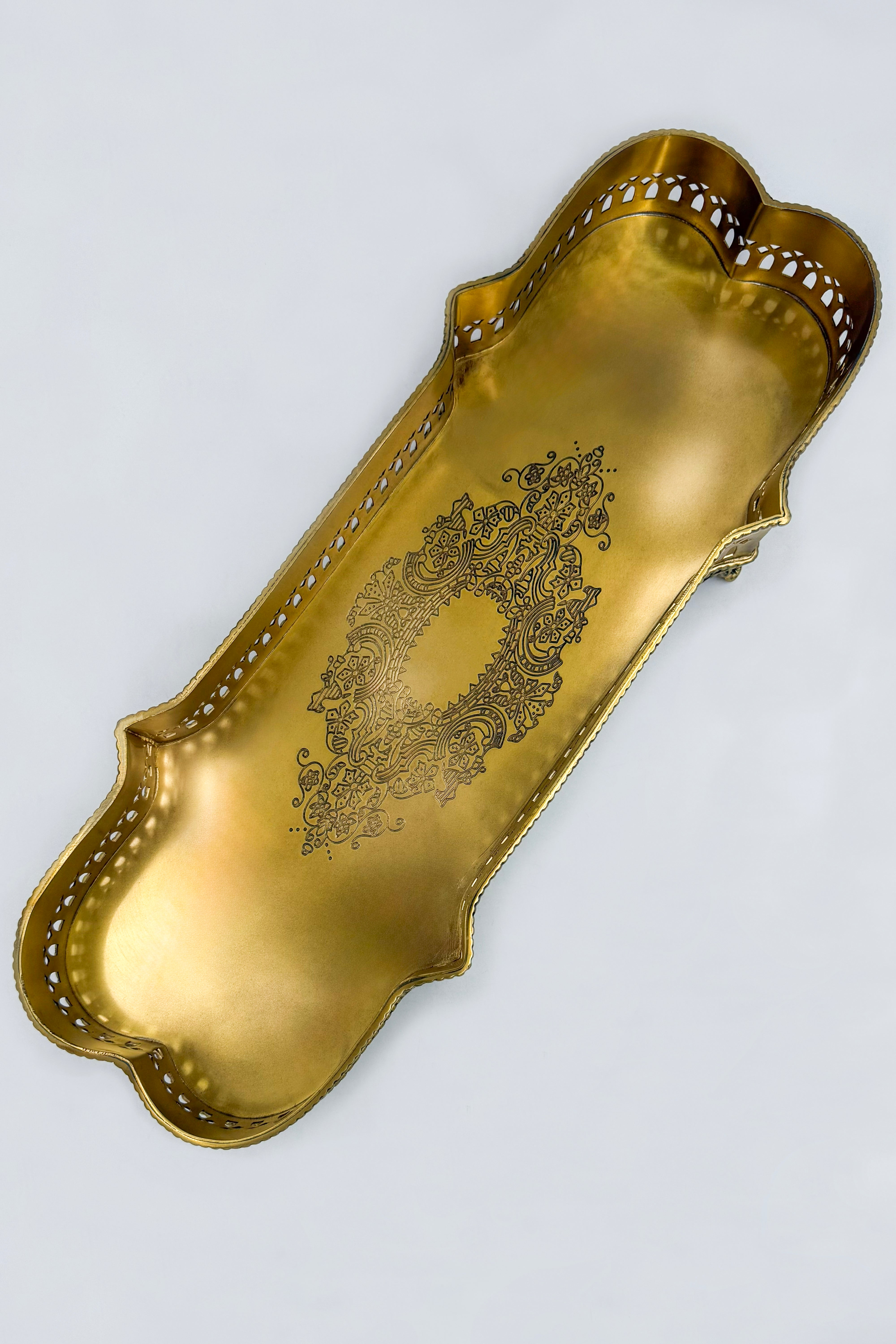 Fiza Gold Rectangle Tray