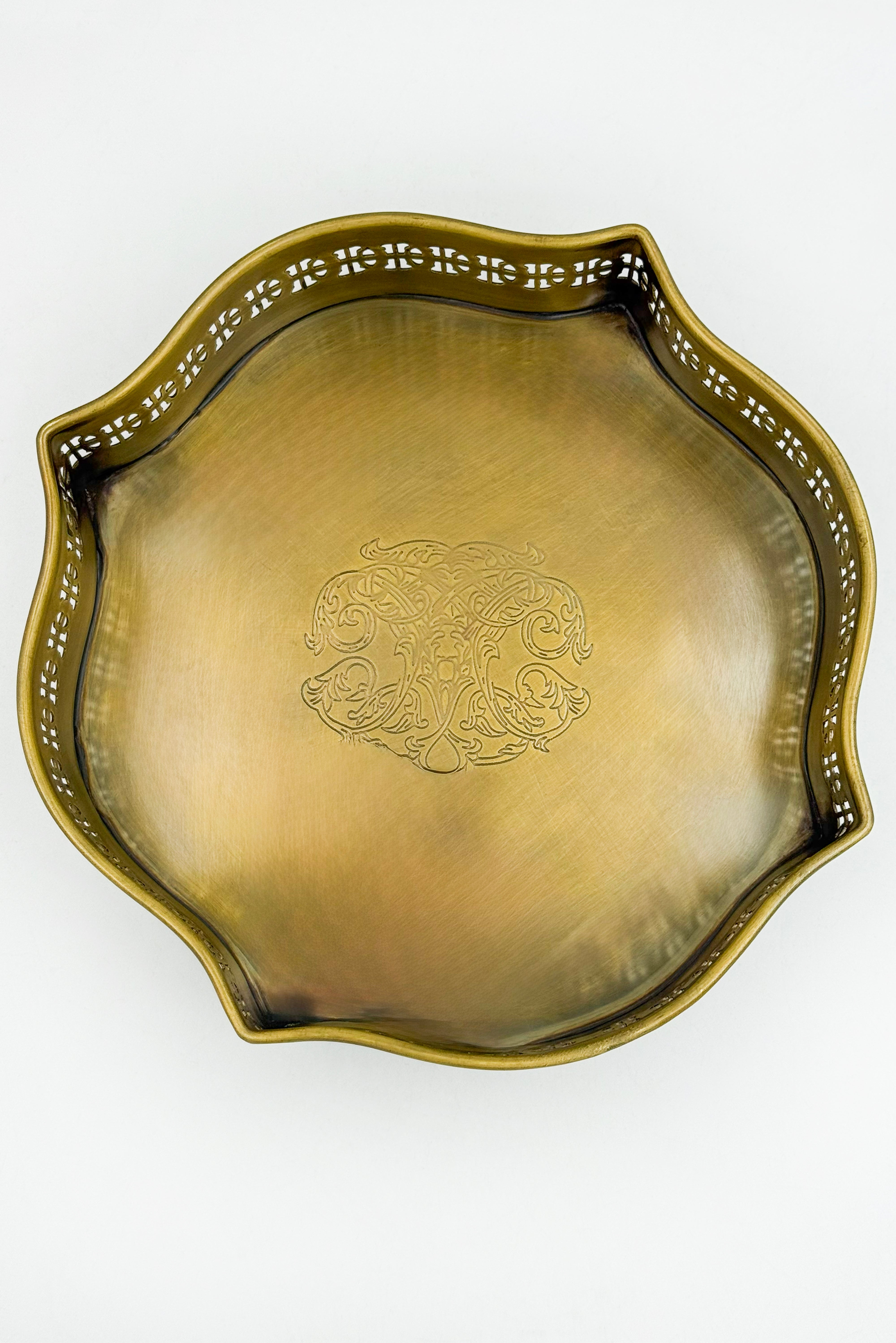 Fiza Gold Round Tray