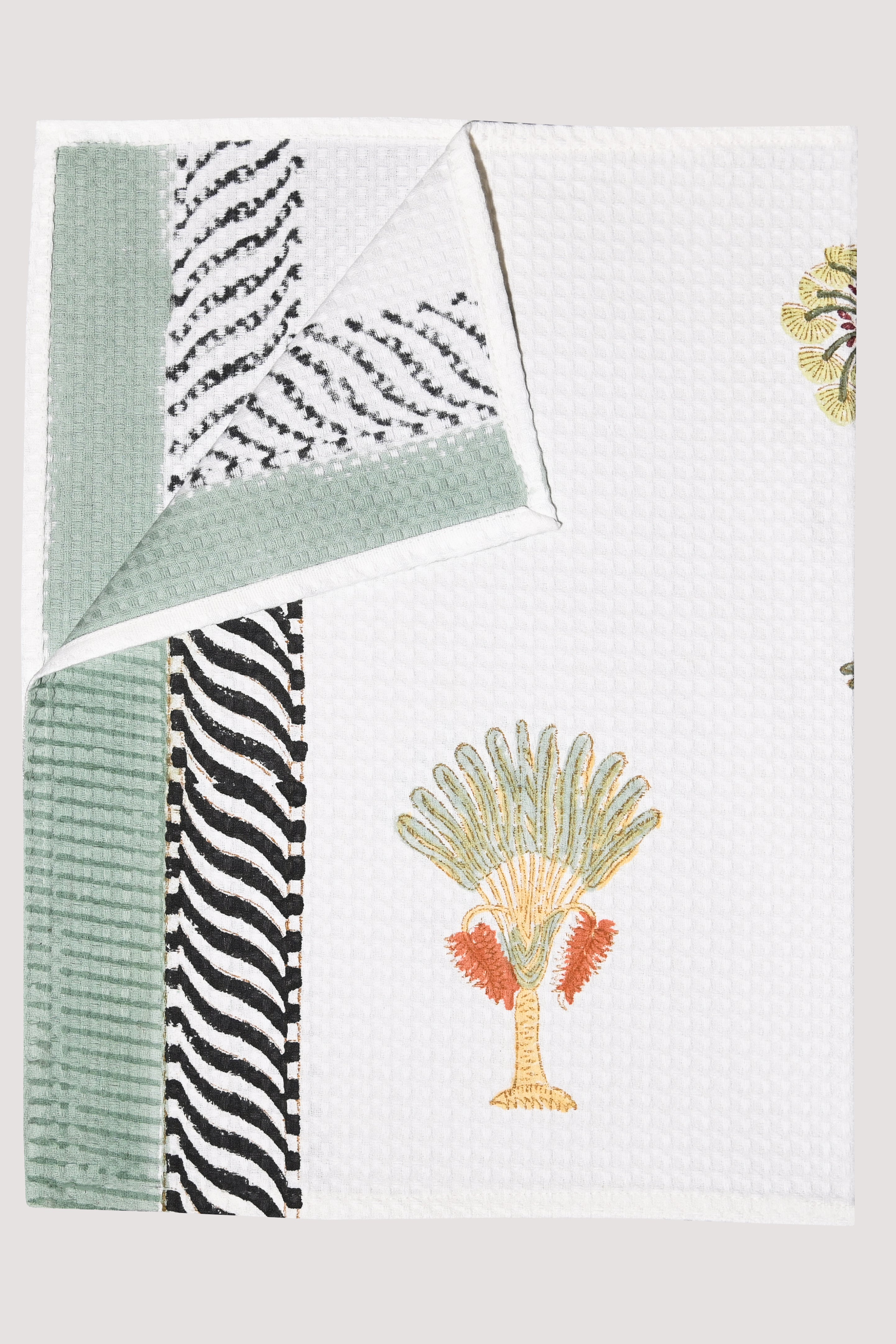 Palm Waffle Hand Towel