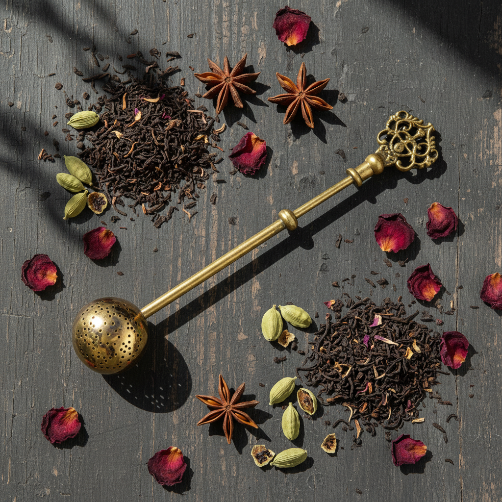 Menara Shiny Gold Tea Strainer