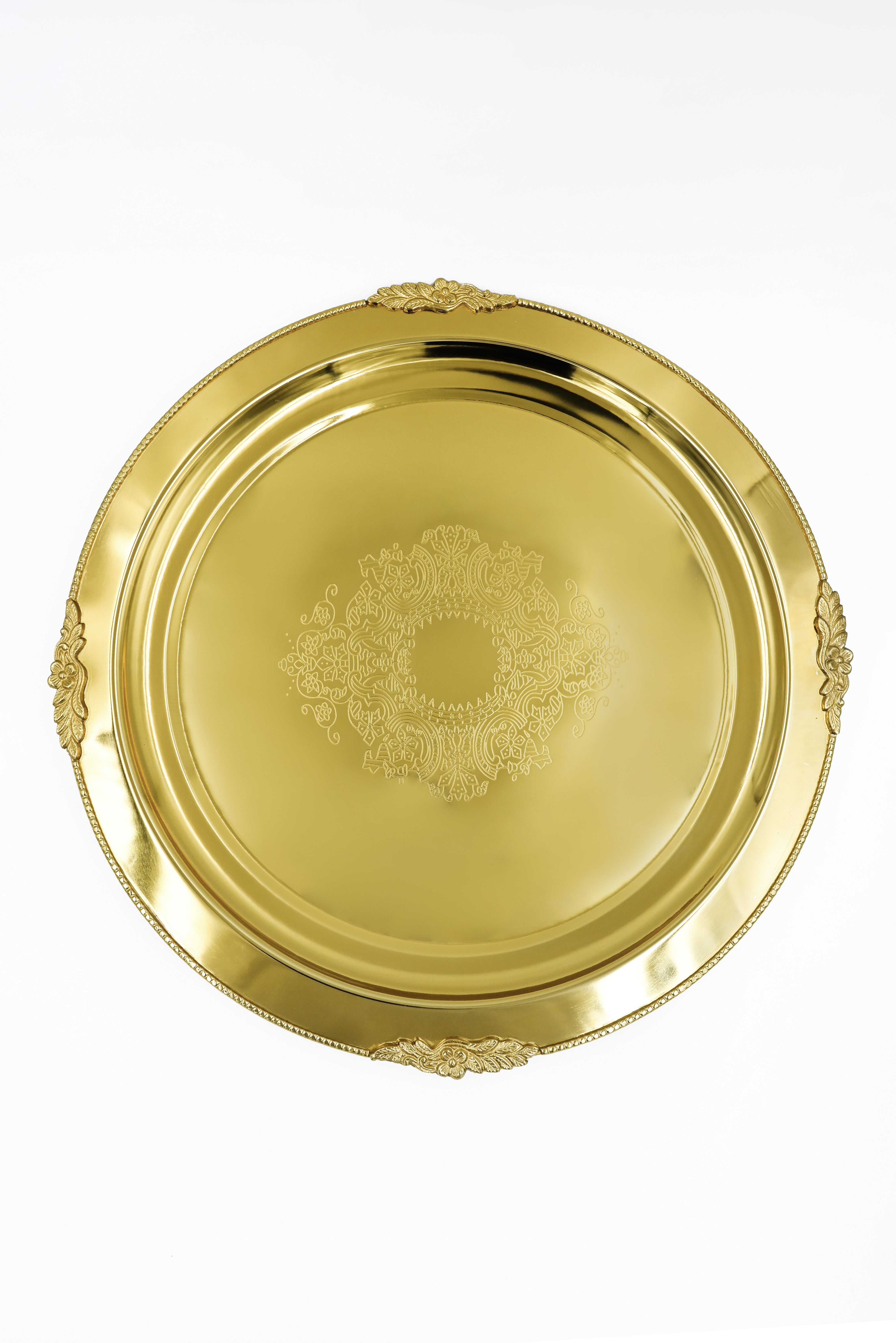 Chand Large Golden Charging Plate