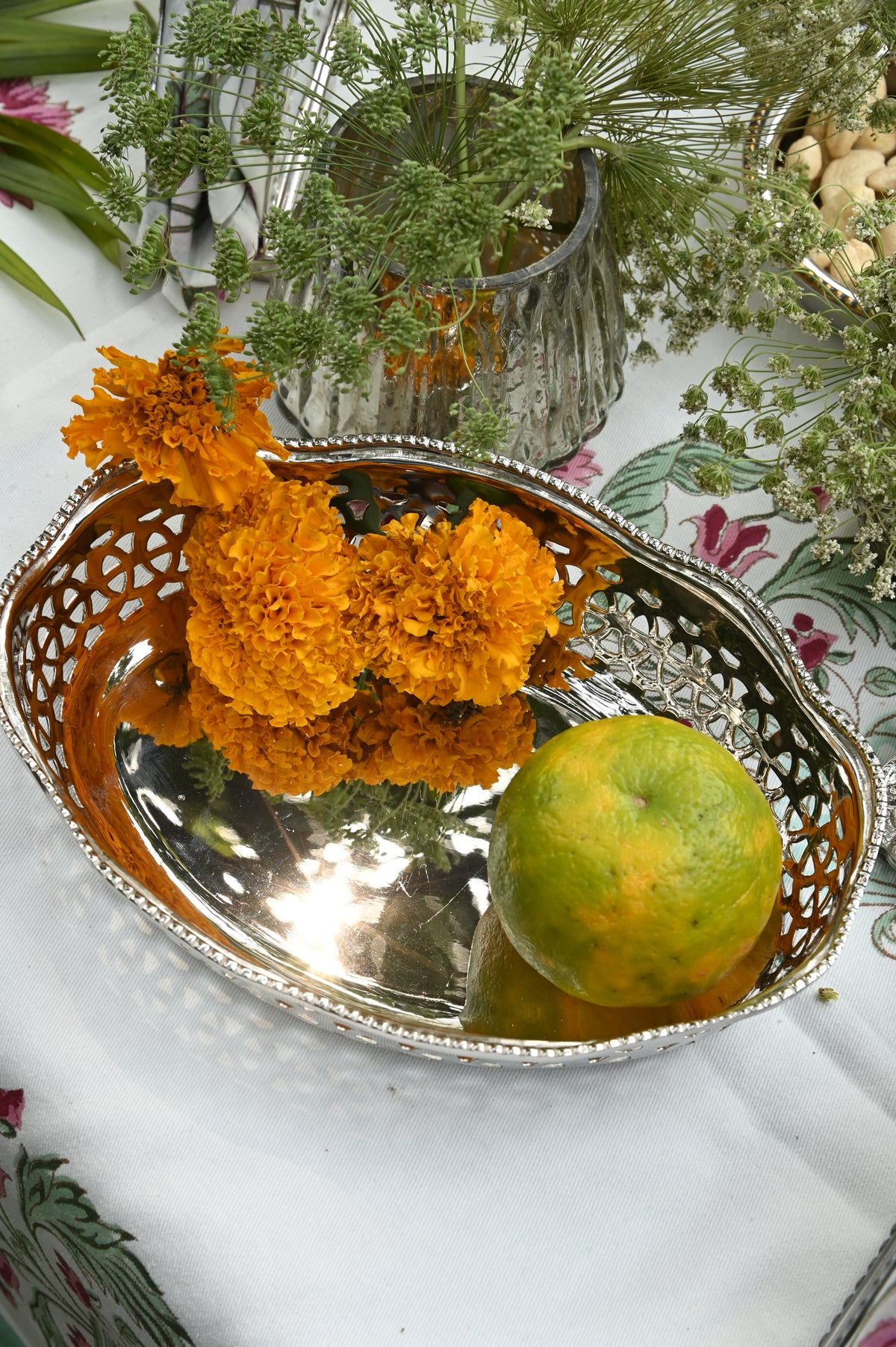 Nickel Plated Jaal Bahar Basket