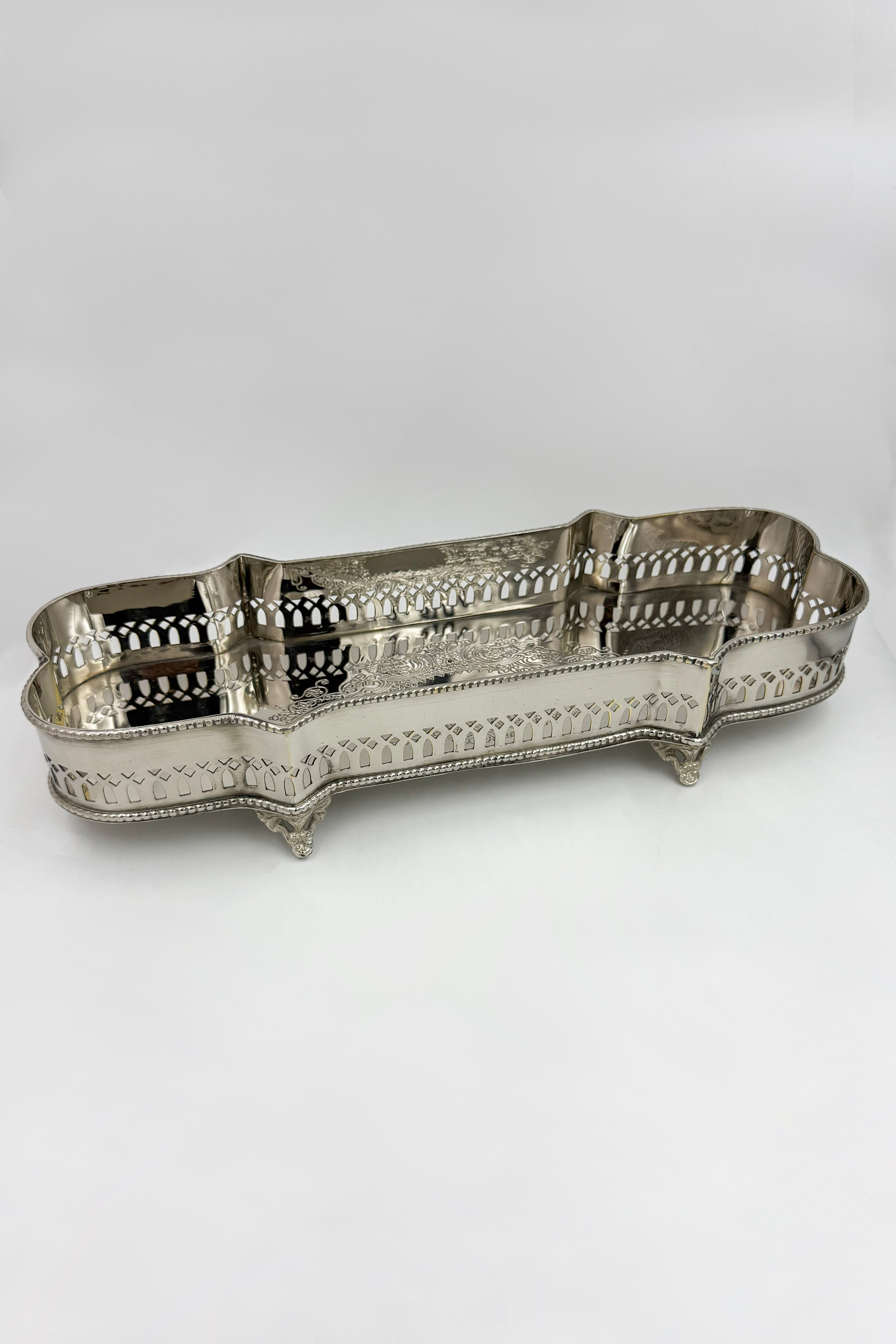 Fiza Silver Rectangle Tray