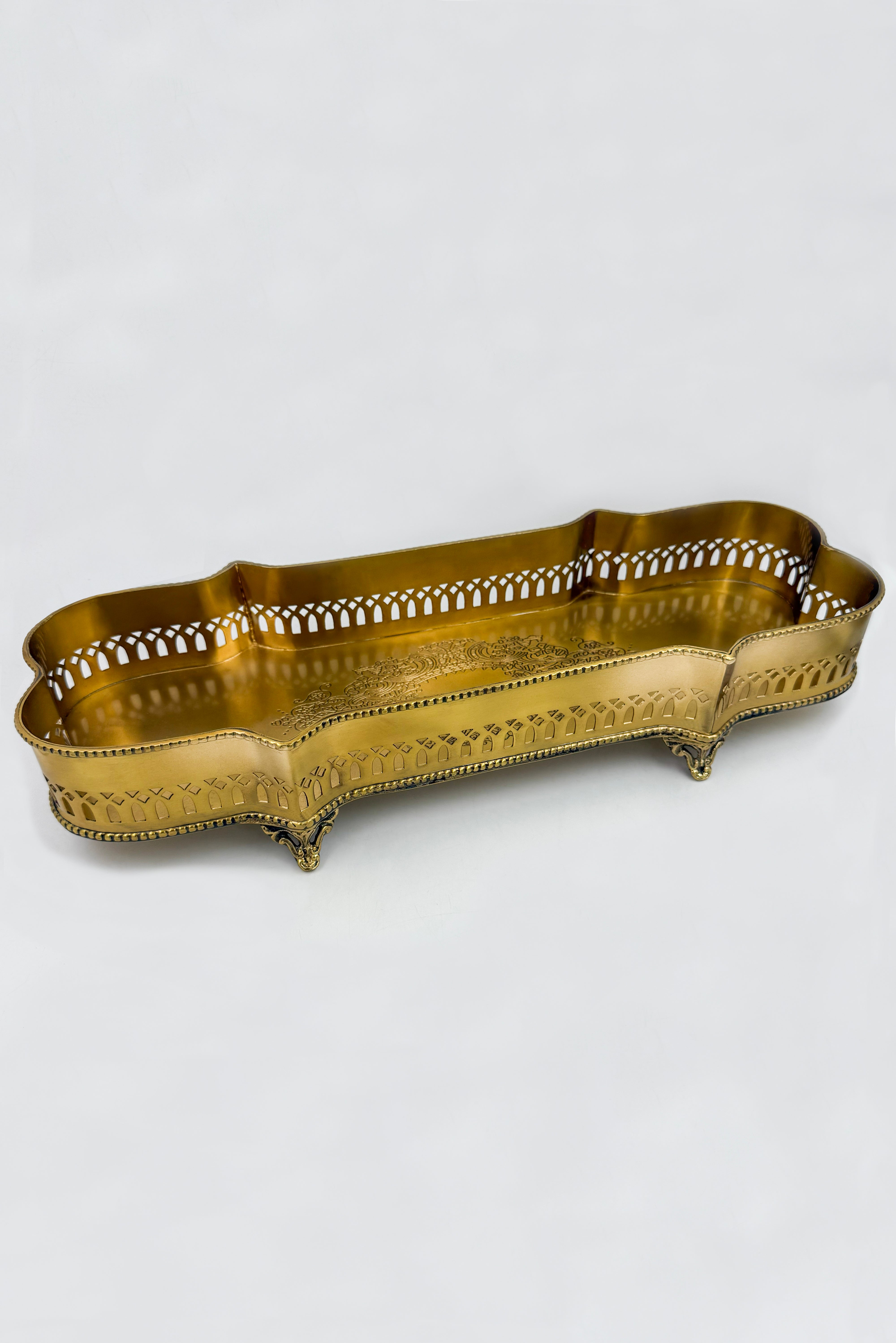 Fiza Gold Rectangle Tray