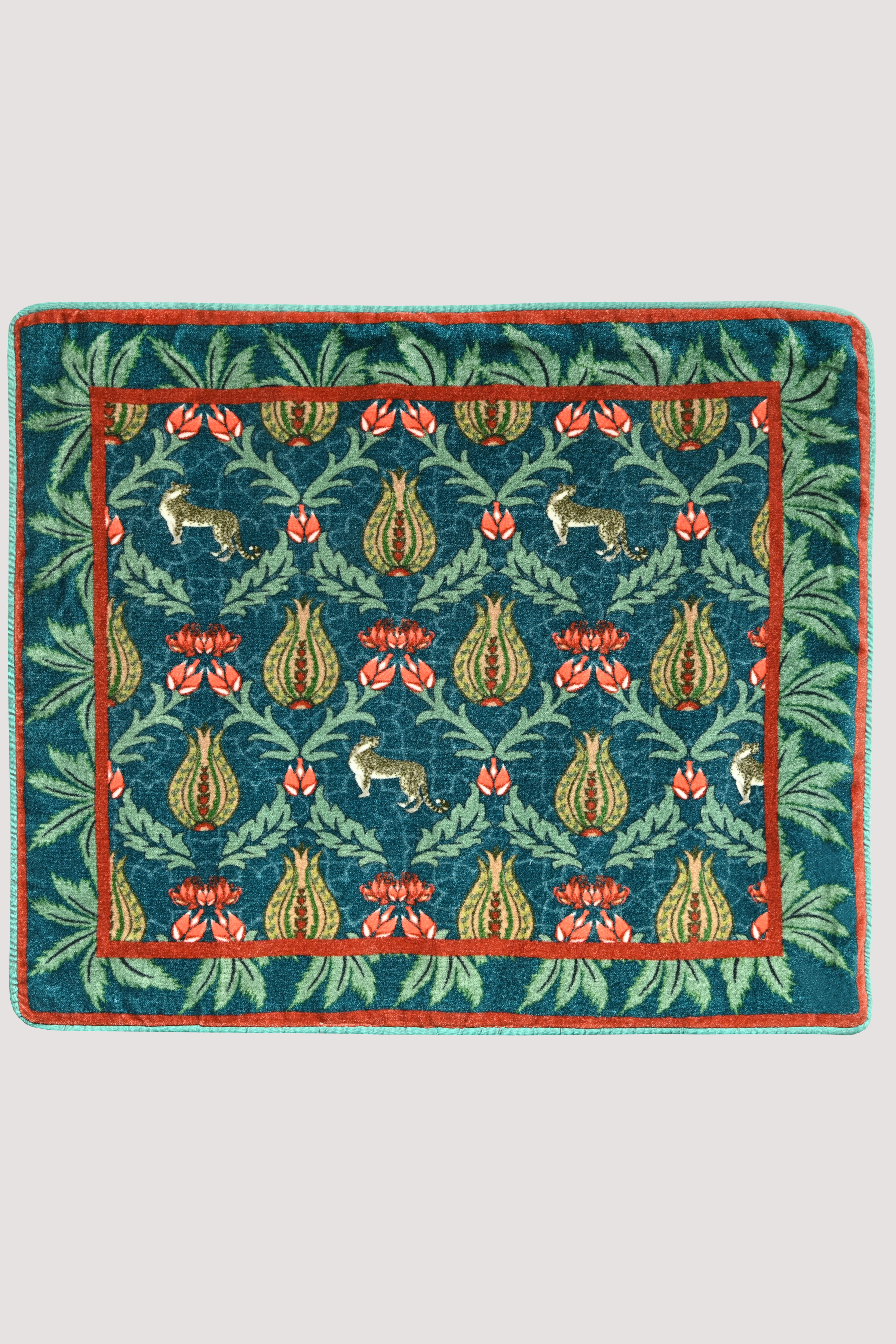 Leopard Velvet Mat Set