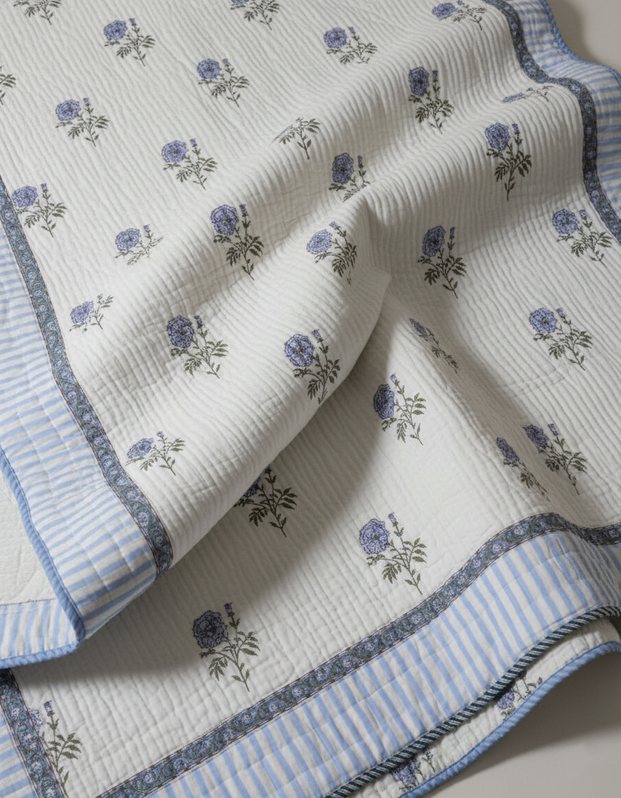 Neel Pushp Double Quilt