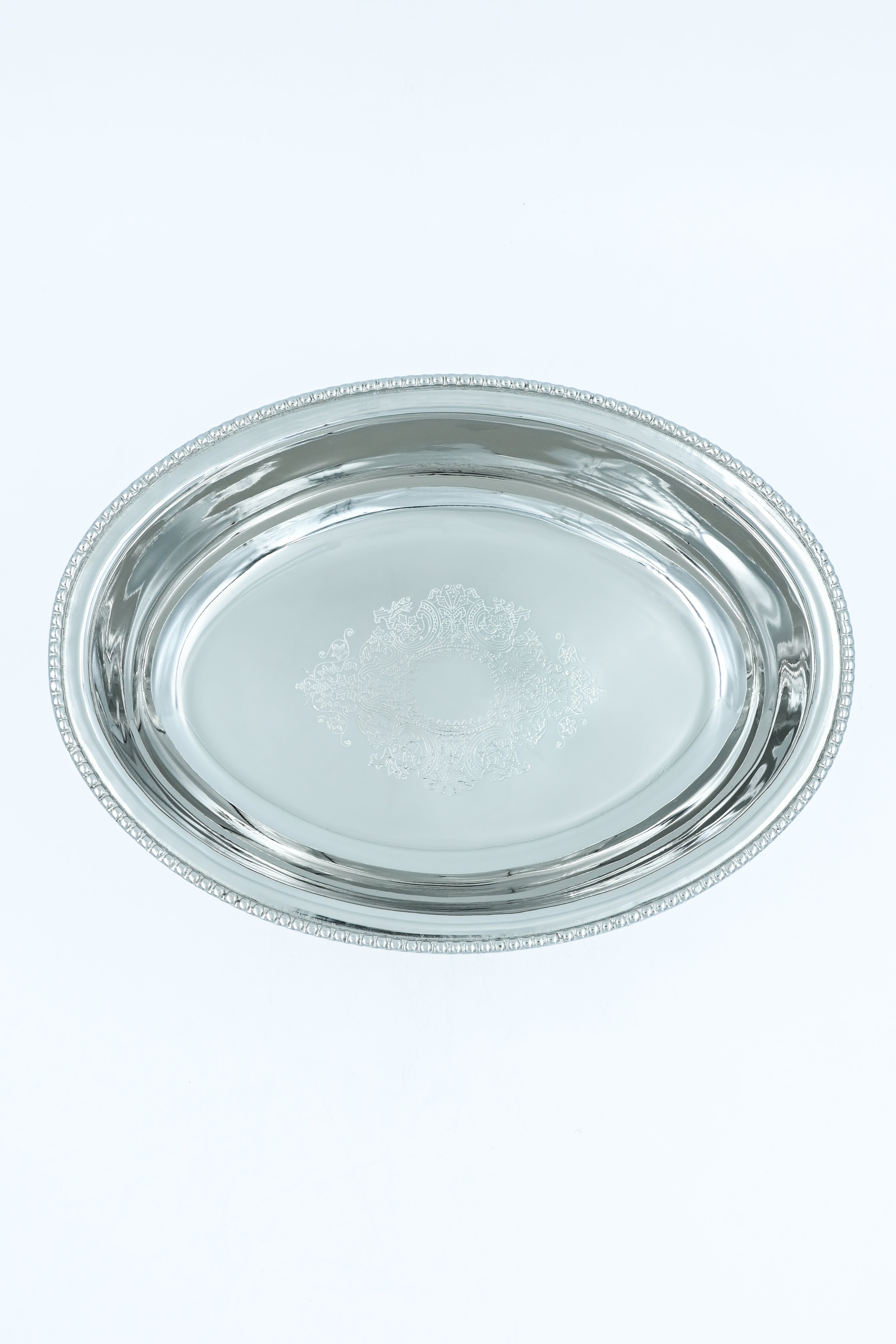 Zeenat Oval Dish Silver