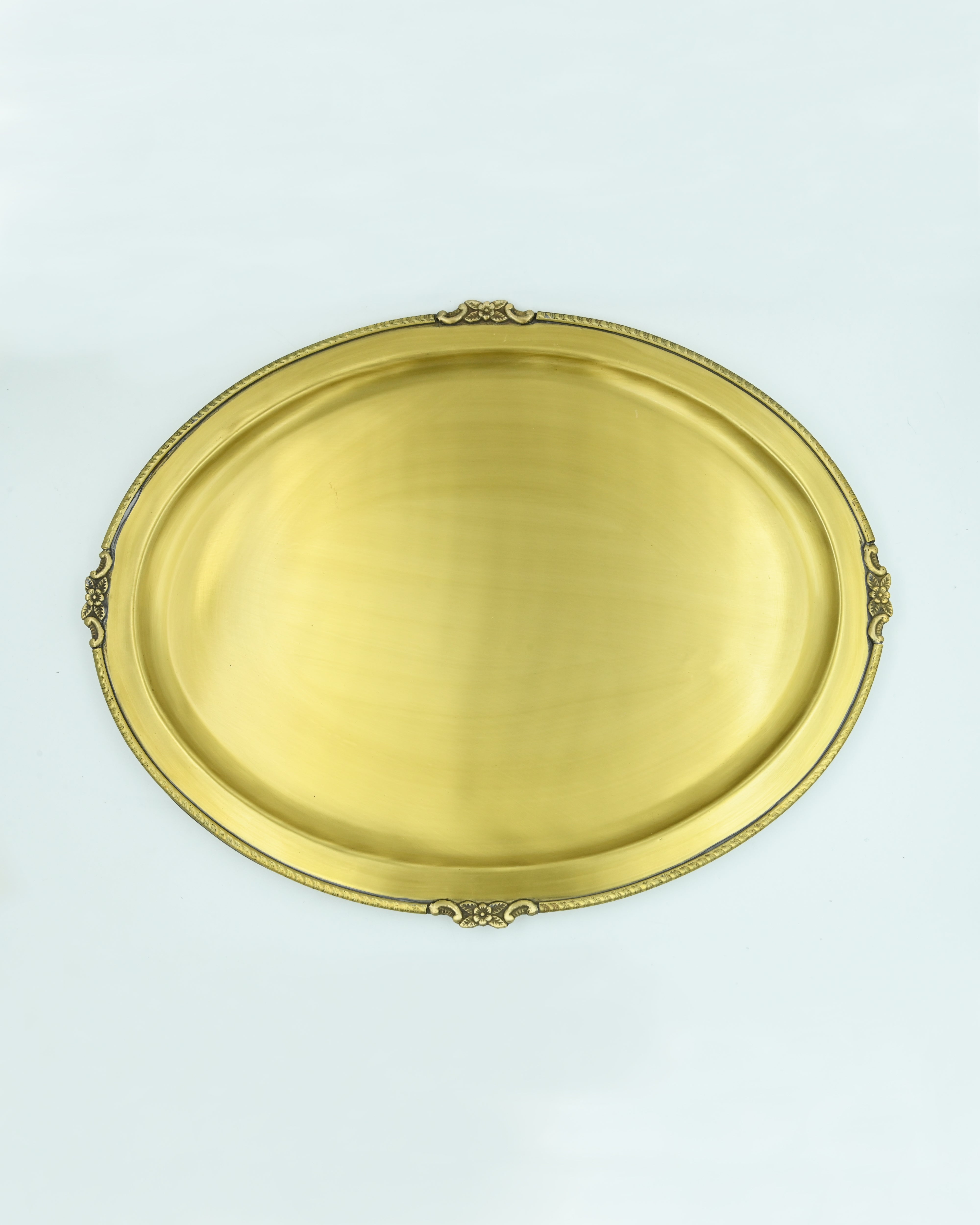 Medium Golden Rosa Brass Tray