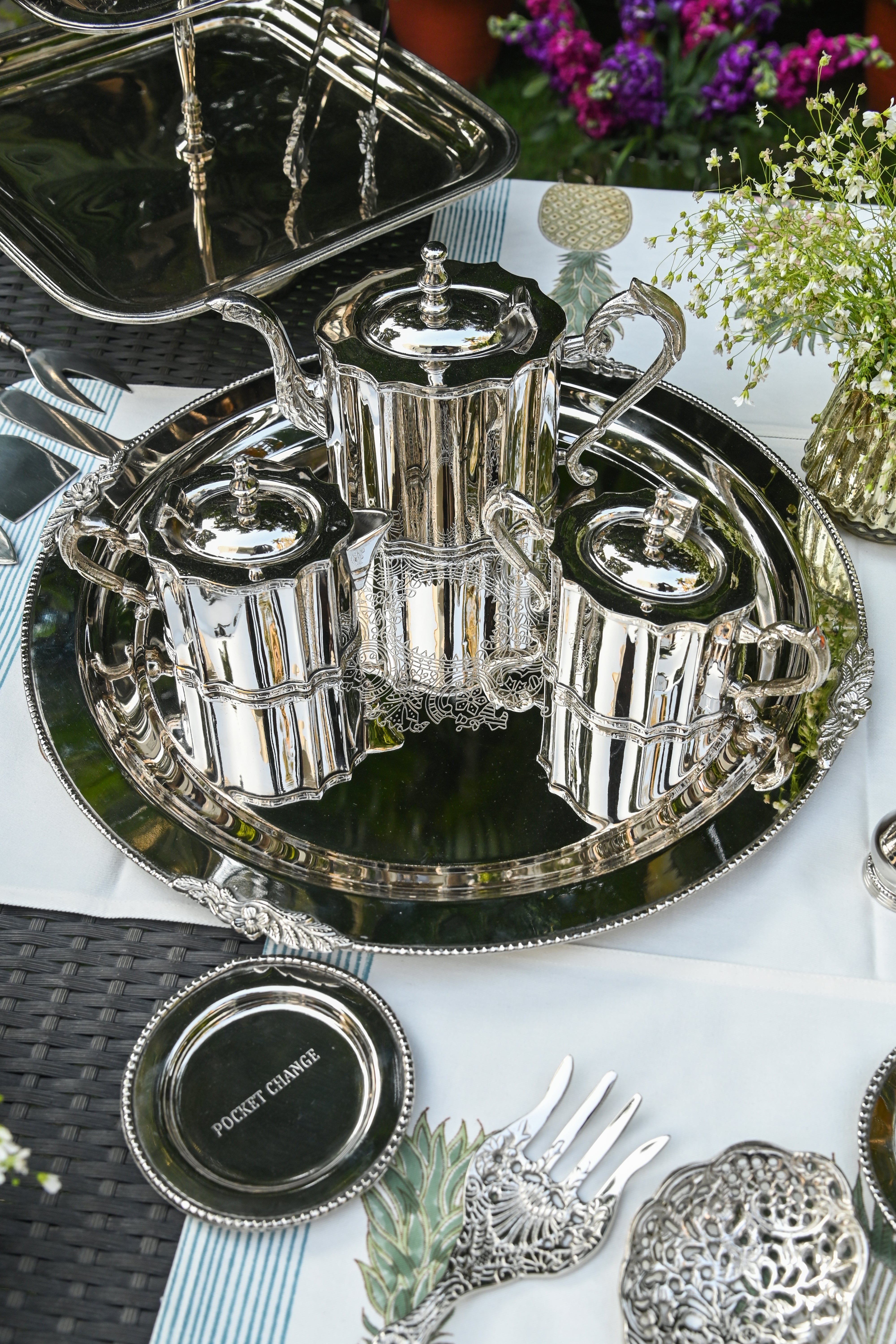 Silver Chand Large Nickel Charging Plate