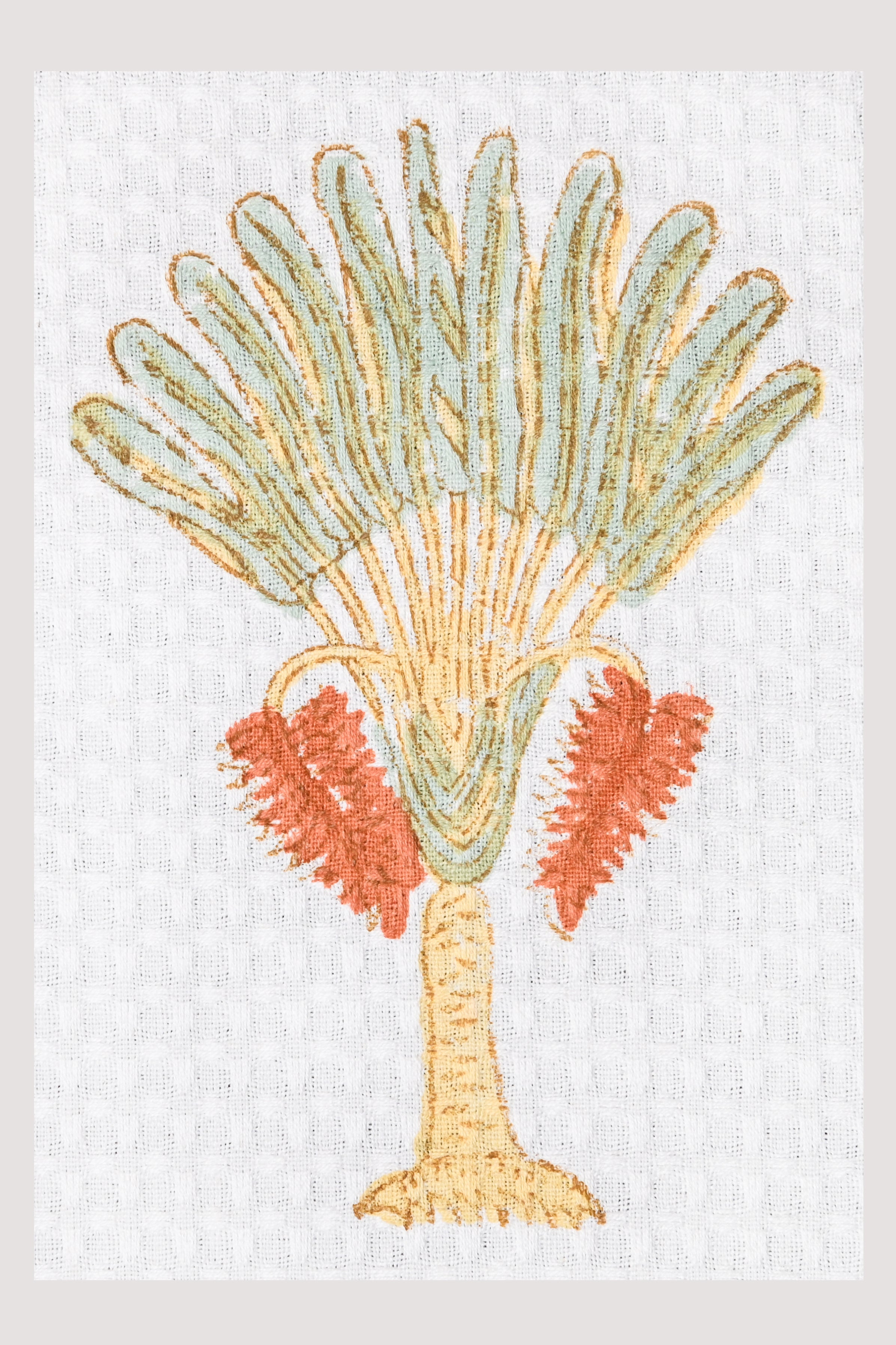 Palm Waffle Hand Towel