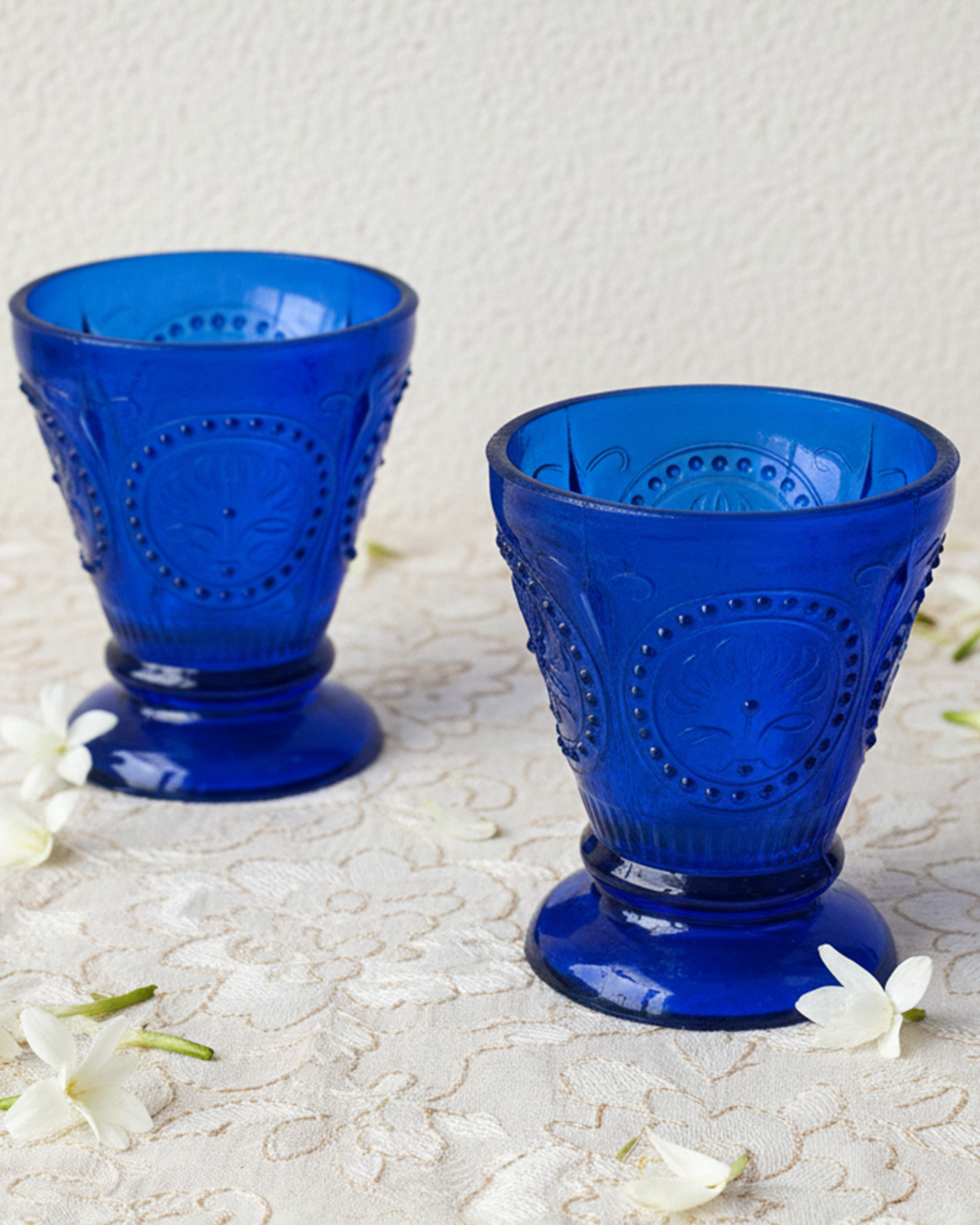 Blue Raindrop Votive