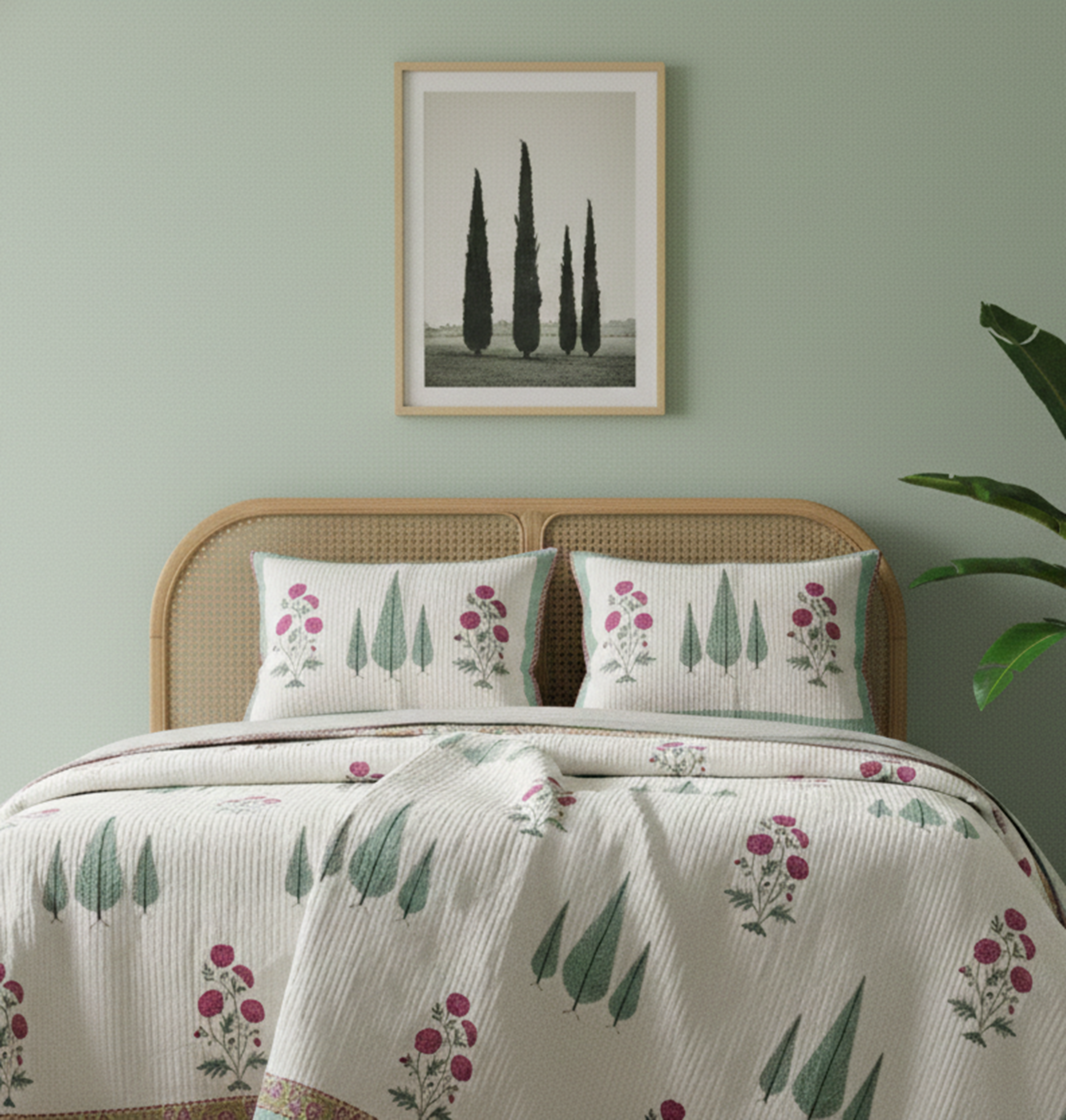 Cypress Gulaab Quilted Bedcover