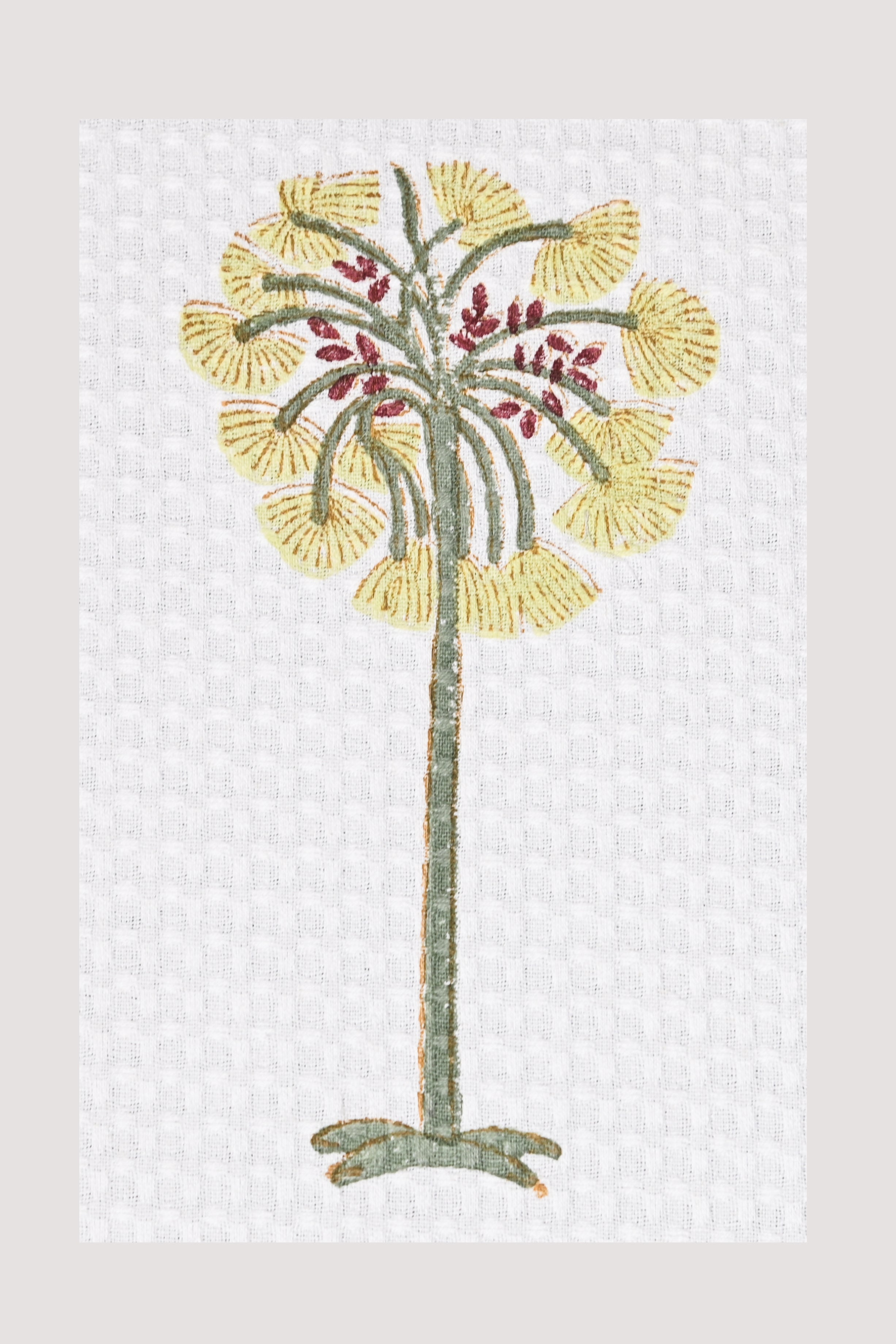 Palm Waffle Hand Towel