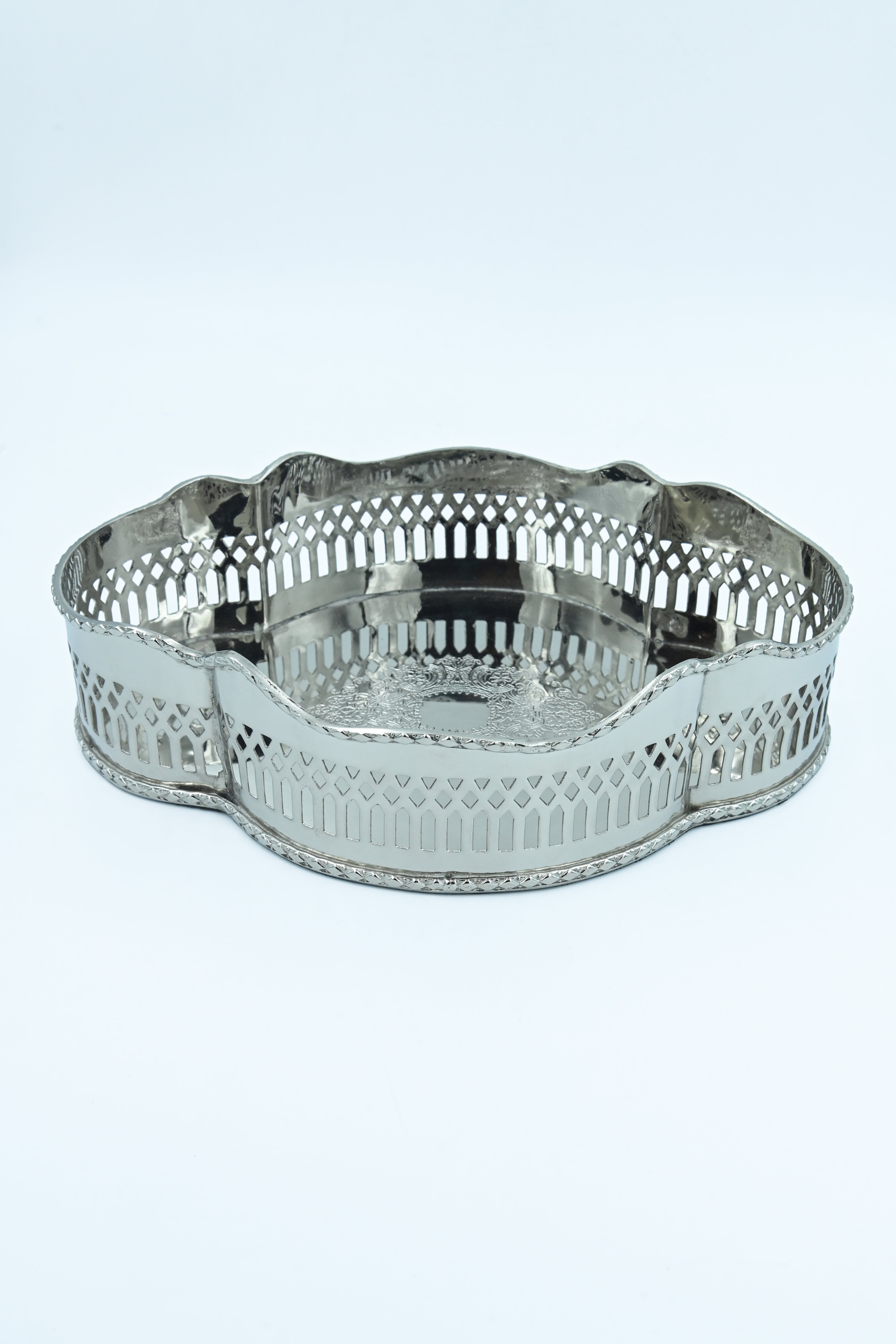 Sinia Silver Oval Tray