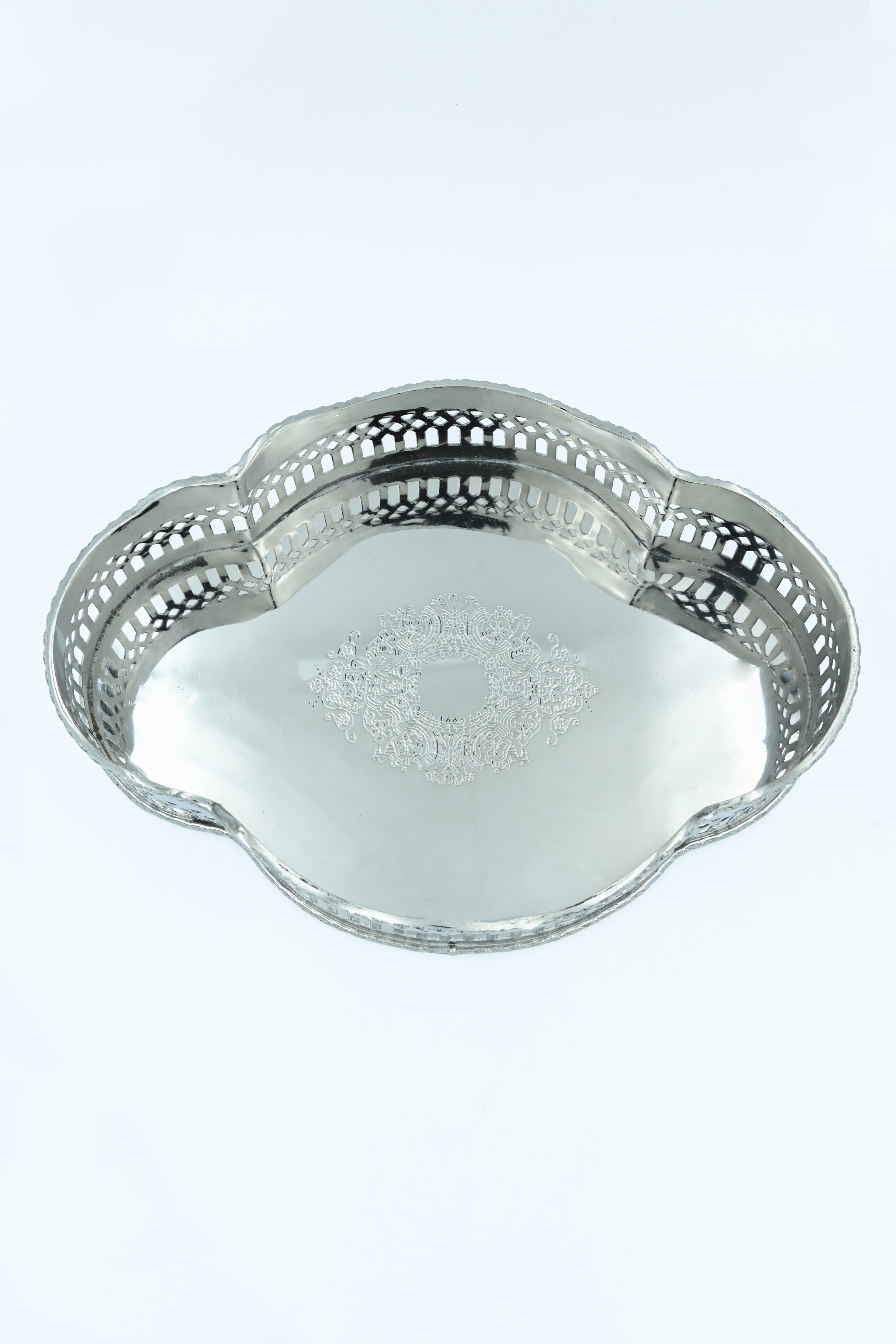 Sinia Silver Oval Tray