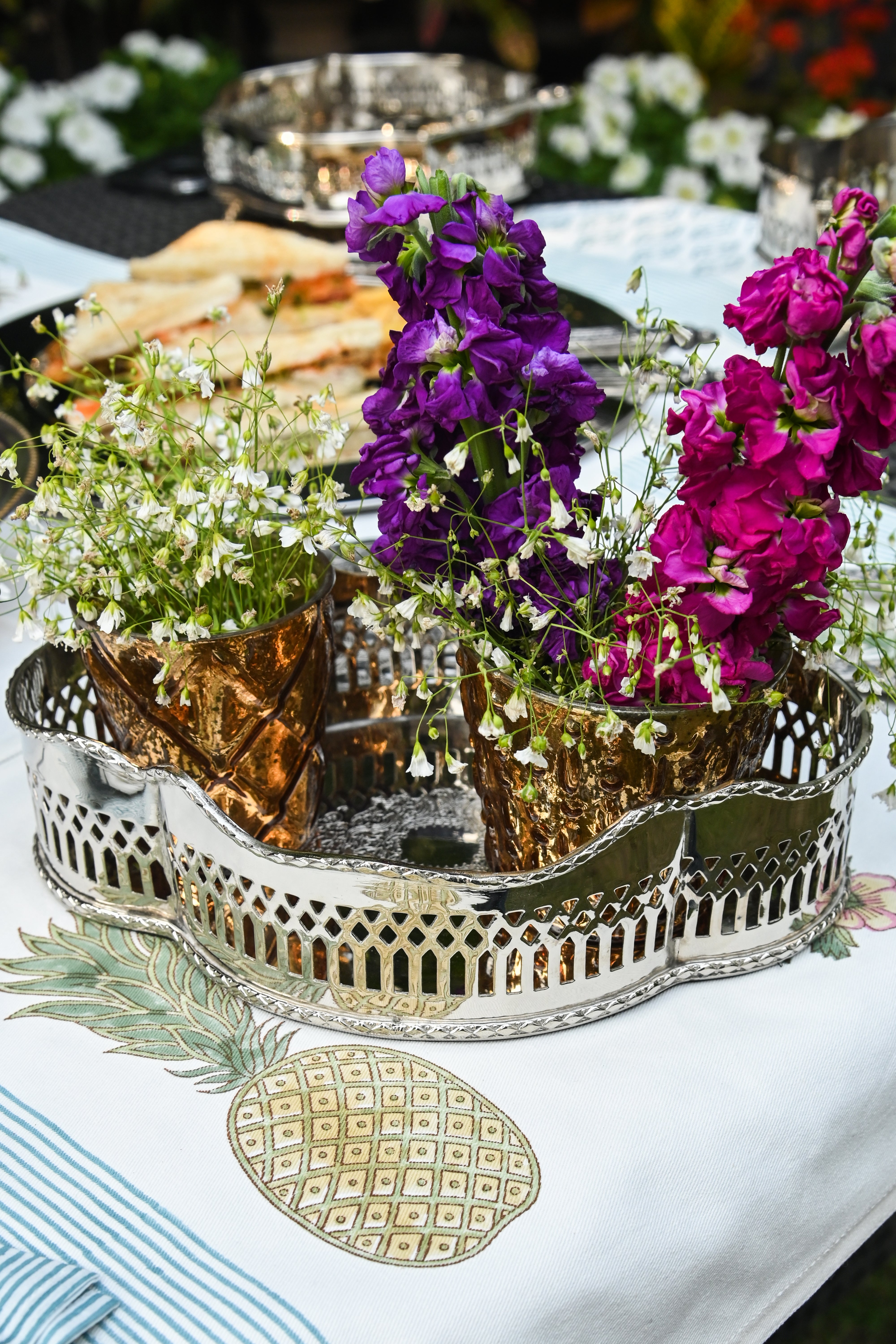 Sinia Silver Oval Tray