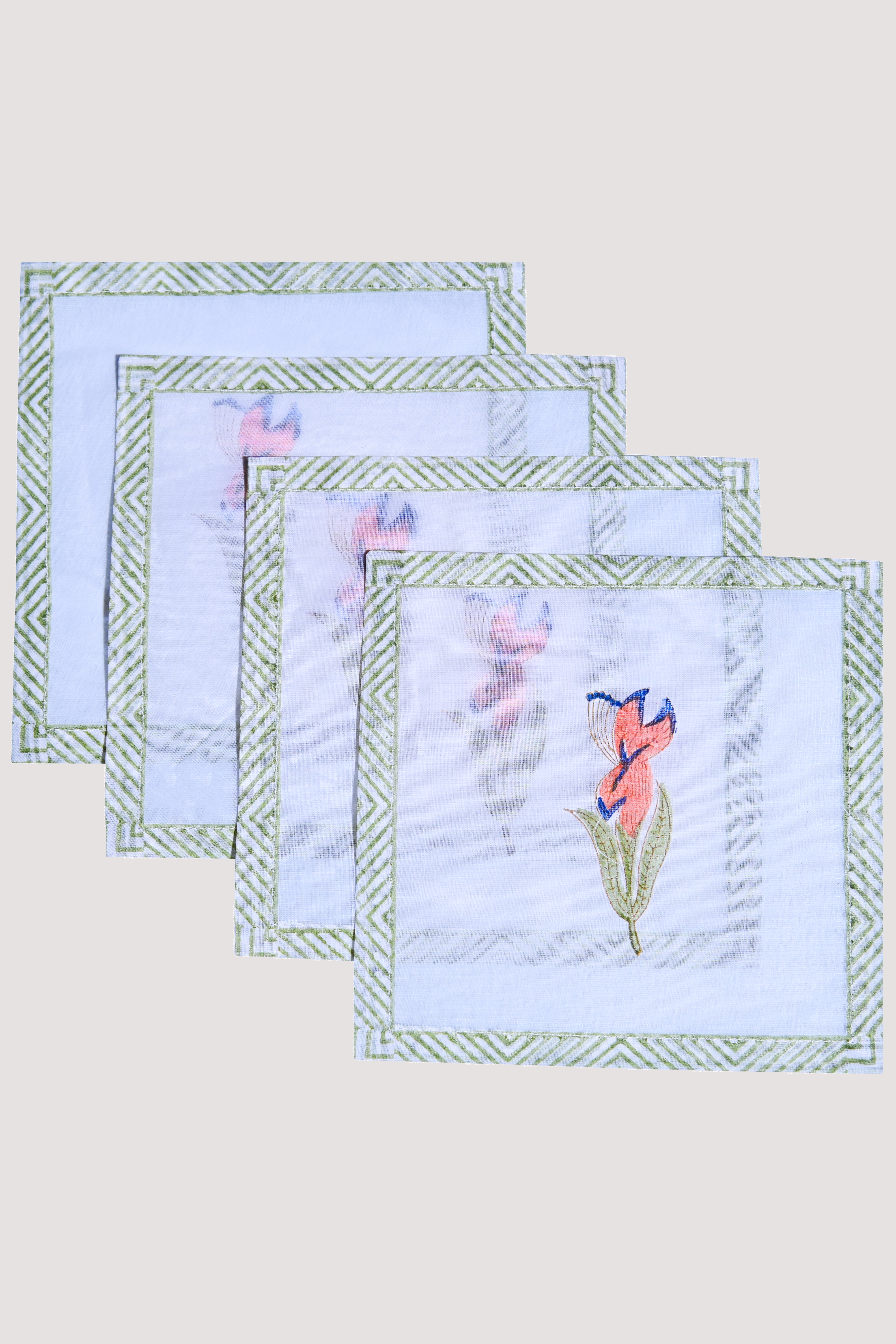 Green Blossom Organdy