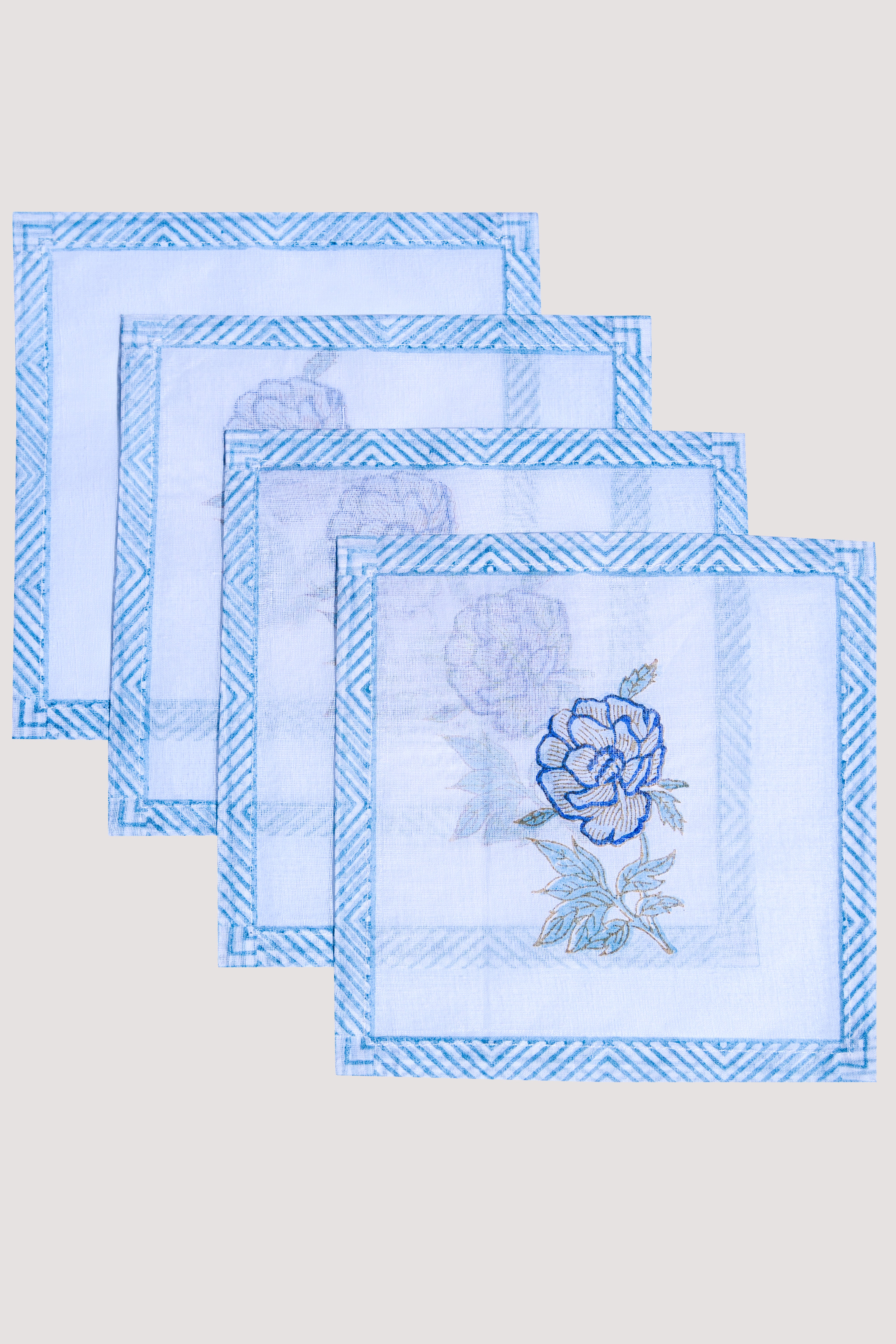 Indigo Blossom Organdy