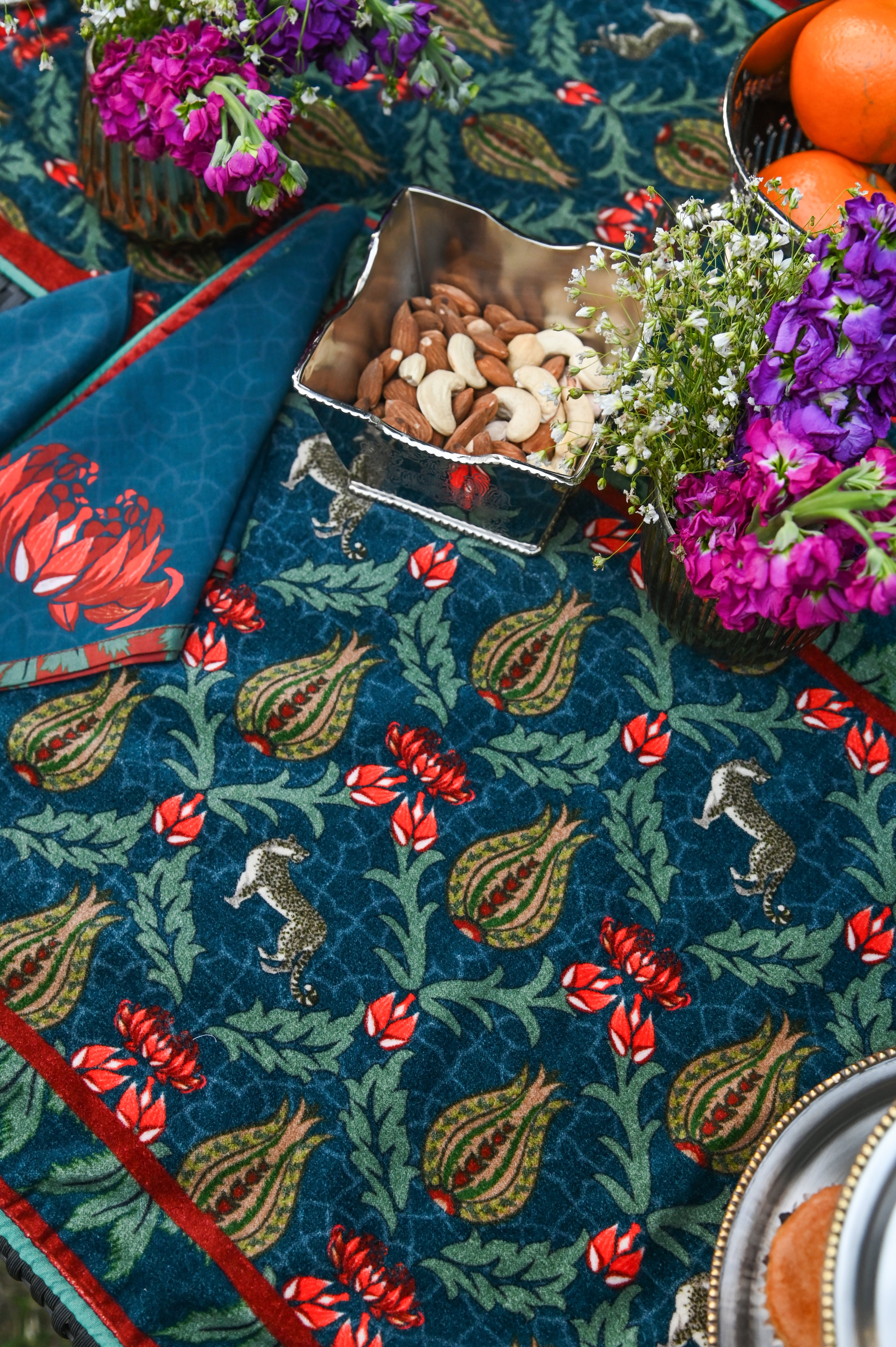 Leopard Velvet Mat Set